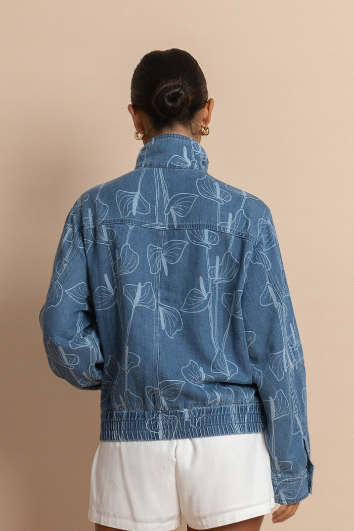 Jenner Jacket - Dark Wash Anthurium