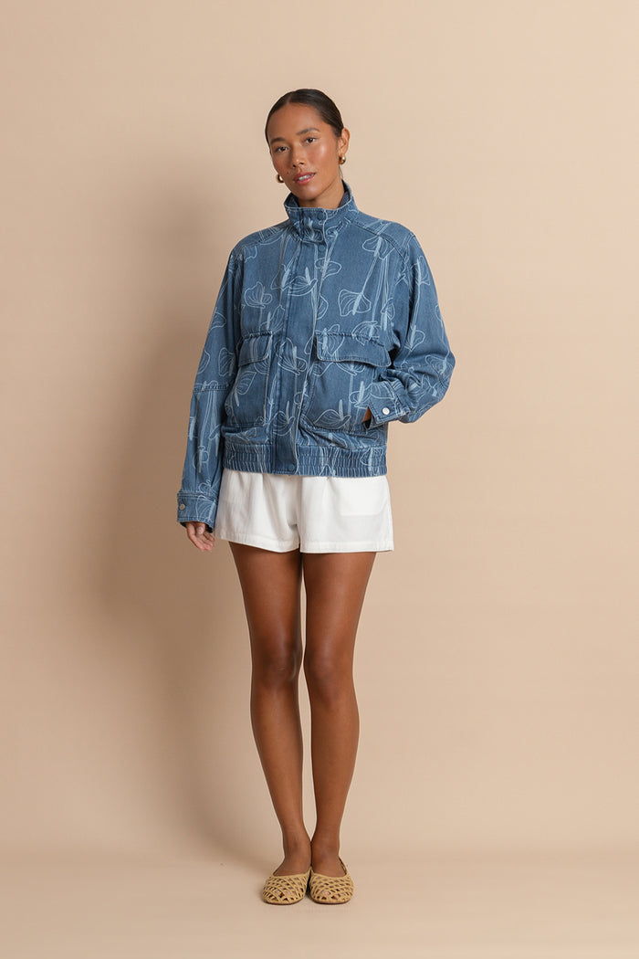 Jenner Jacket - Dark Wash Anthurium