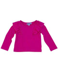 June Ruffle Shoulder Top & Leotard - Hot Pink product_type - Bailey's Blossoms