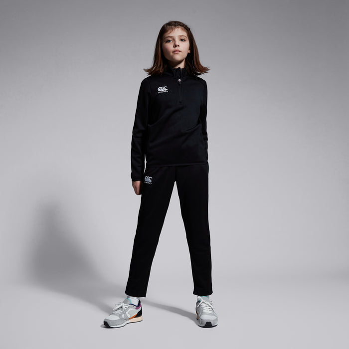 Junior Unisex Club 1/4 Zip Midlayer Training Top Black