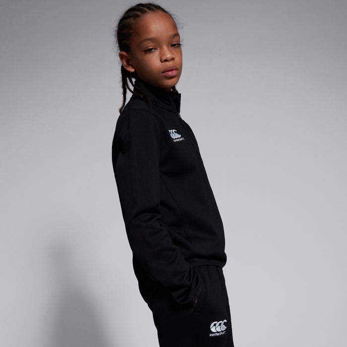 Junior Unisex Club 1/4 Zip Midlayer Training Top Black