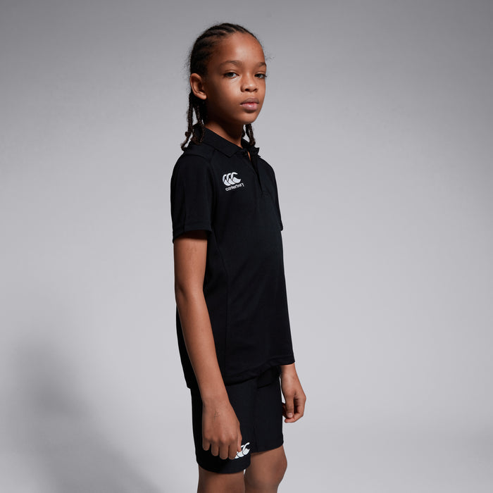 Junior Unisex Club Dry Polo Shirt Black