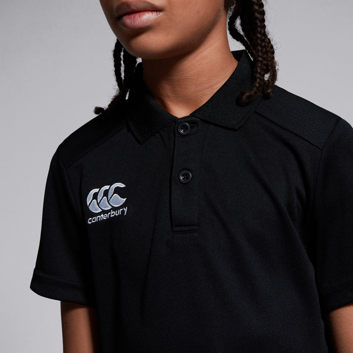 Junior Unisex Club Dry Polo Shirt Black