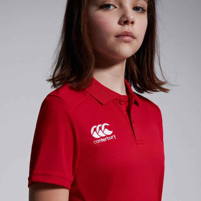 Junior Unisex Club Dry Polo Shirt Red
