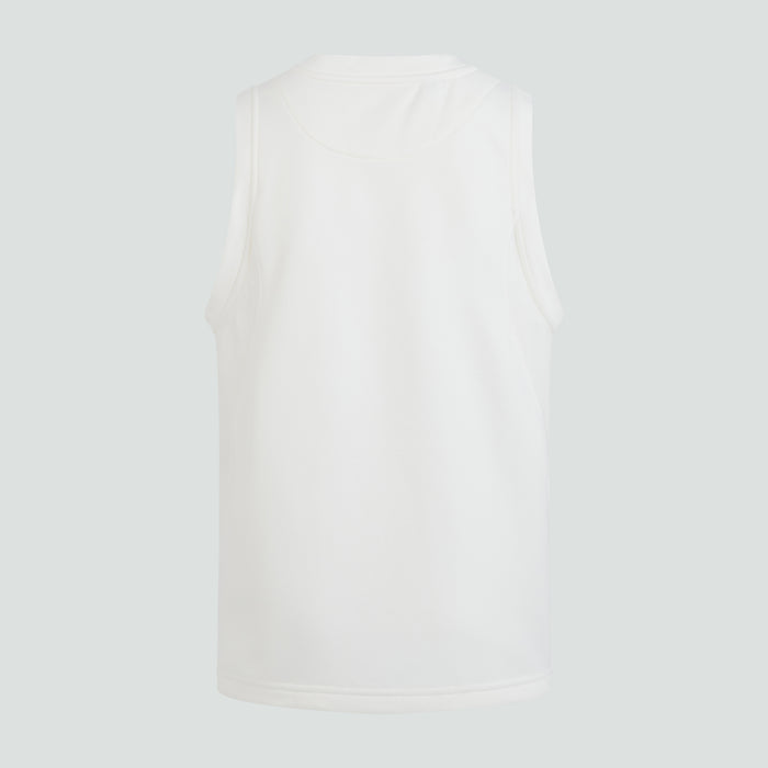 Junior Unisex Sleeveless Cricket Overshirt Cream