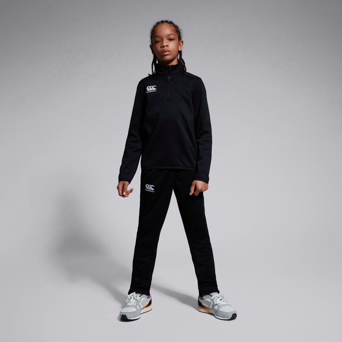 Junior Unisex Stretch Tapered Polyknit Pants Black