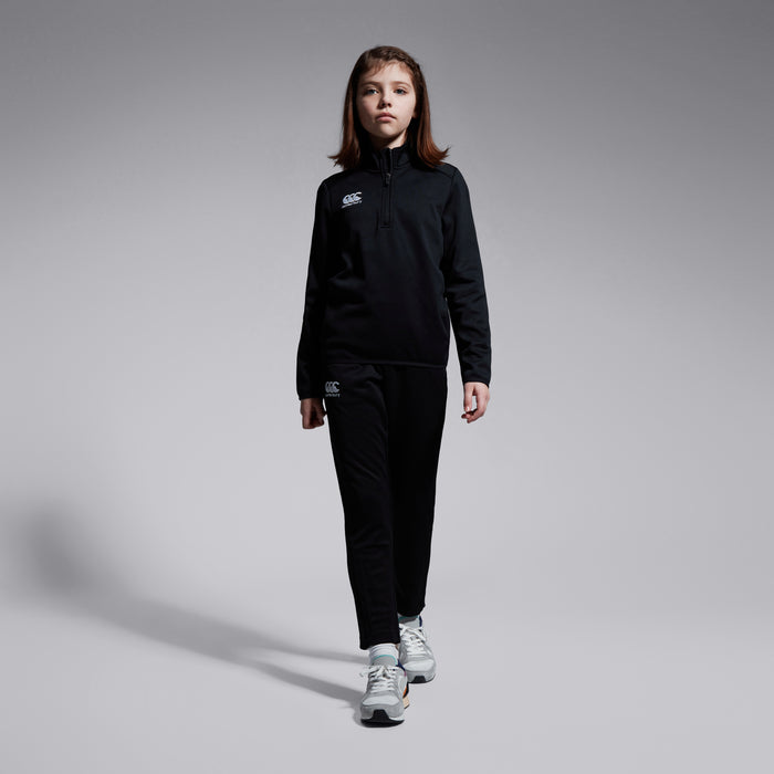 Junior Unisex Stretch Tapered Polyknit Pants Black