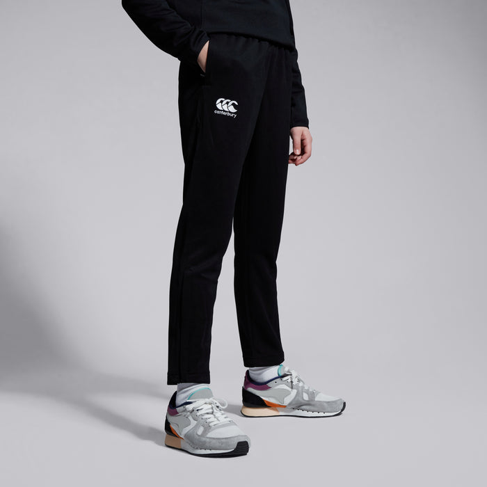 Junior Unisex Stretch Tapered Polyknit Pants Black