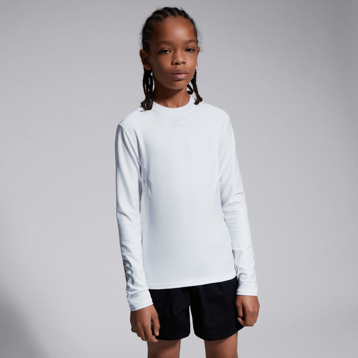 Junior Unisex Thermoreg Long Sleeved Top White