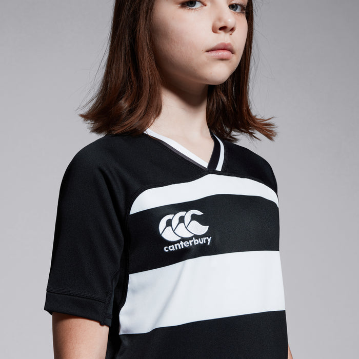 Junior Unisex Vapodri Evader Hooped Jersey Black