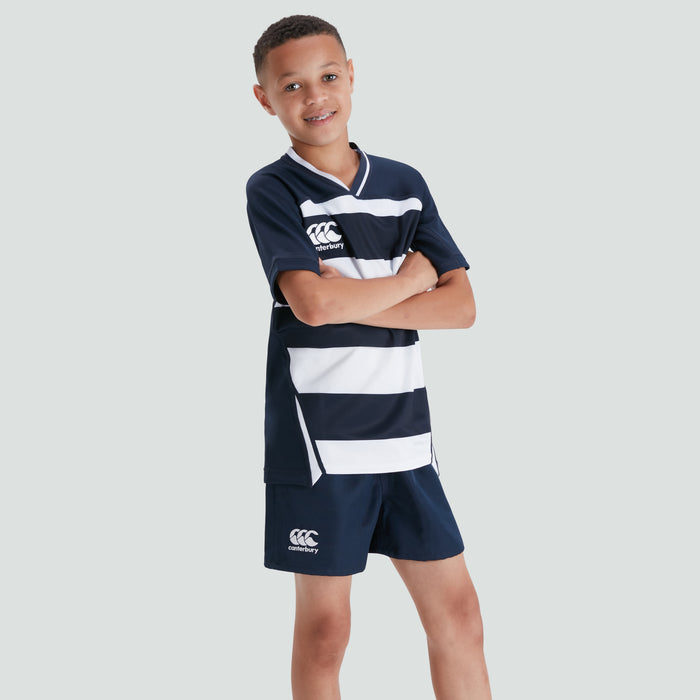 Junior Unisex Vapodri Evader Hooped Jersey Navy