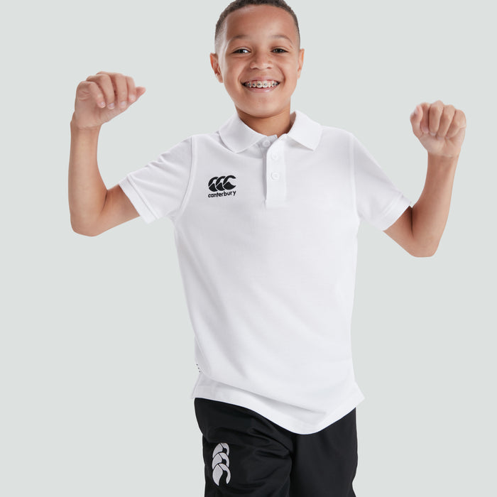 Junior Unisex Waimak Polo Shirt White