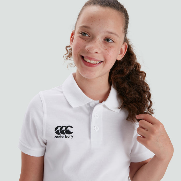 Junior Unisex Waimak Polo Shirt White
