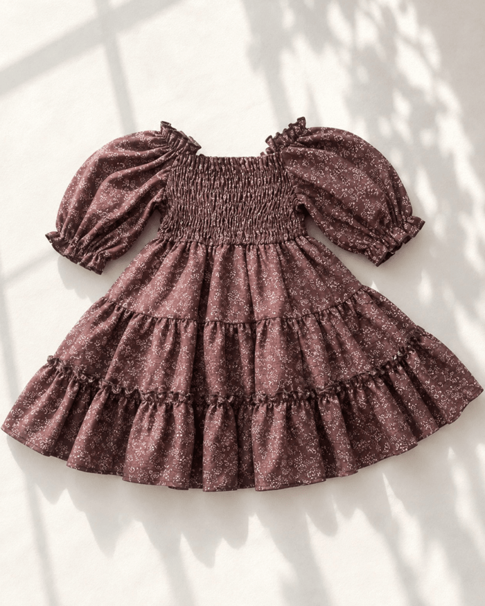 Katherine Dress - Cocoa Bloom product_type - Bailey's Blossoms