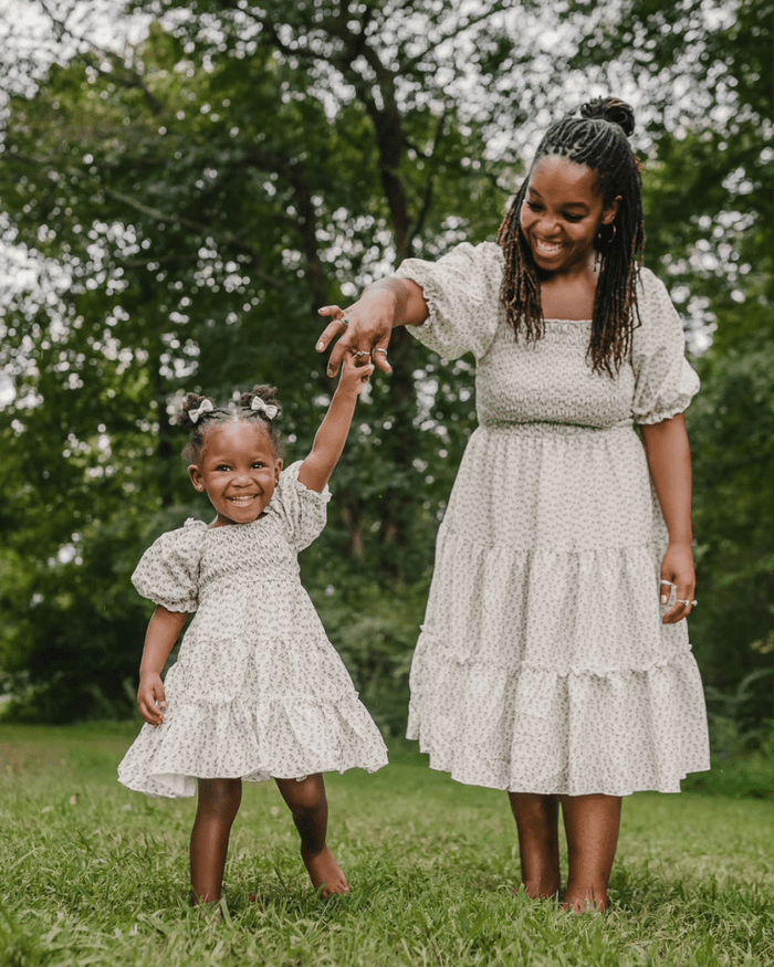 Katherine Dress - Fawn Floral product_type - Bailey's Blossoms