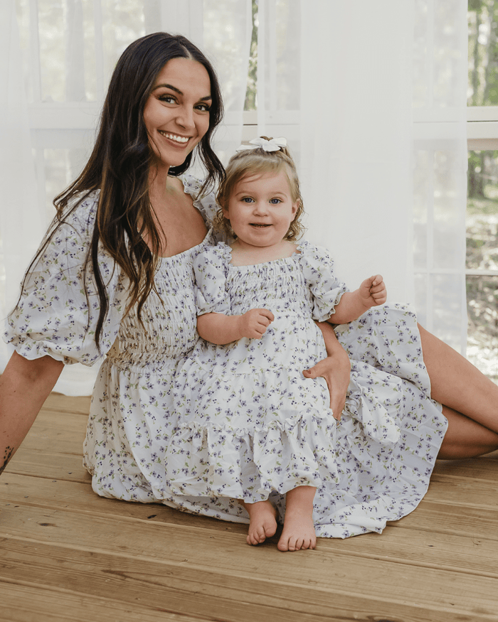 Katherine Dress - Lavender Floral product_type - Bailey's Blossoms