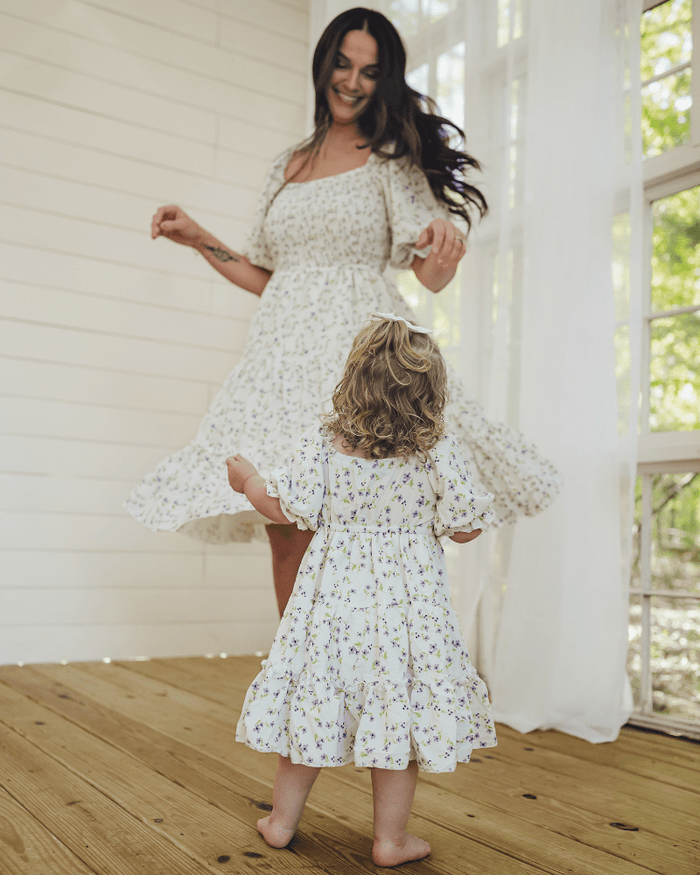 Katherine Dress - Lavender Floral product_type - Bailey's Blossoms