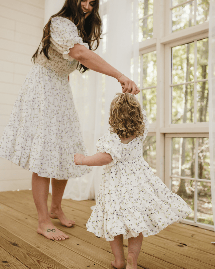 Katherine Dress - Lavender Floral product_type - Bailey's Blossoms
