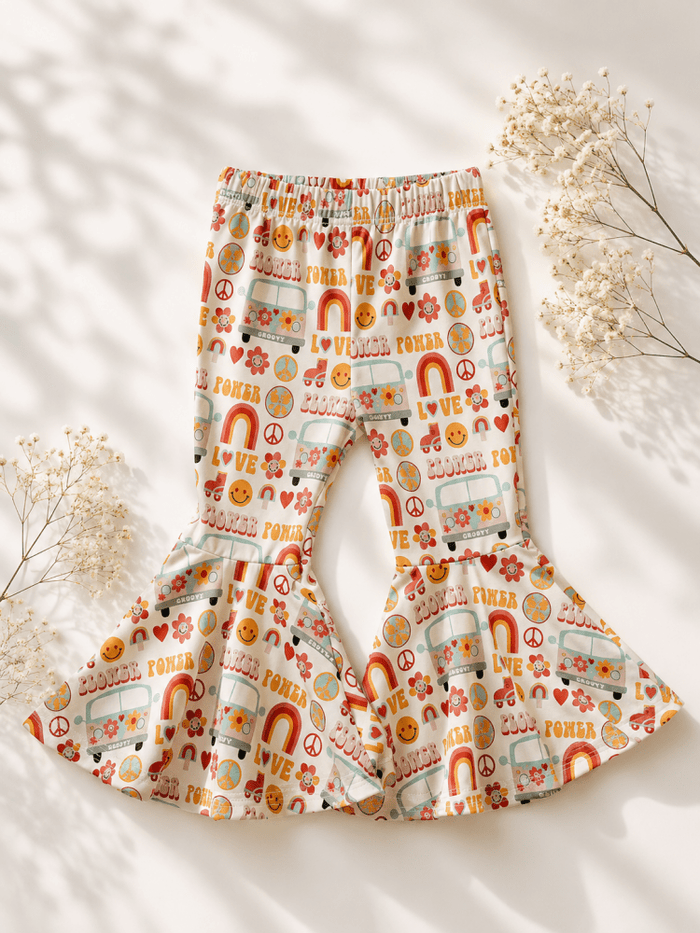 Keely Exaggerated Bell Bottoms - Groovy Love product_type - Bailey's Blossoms
