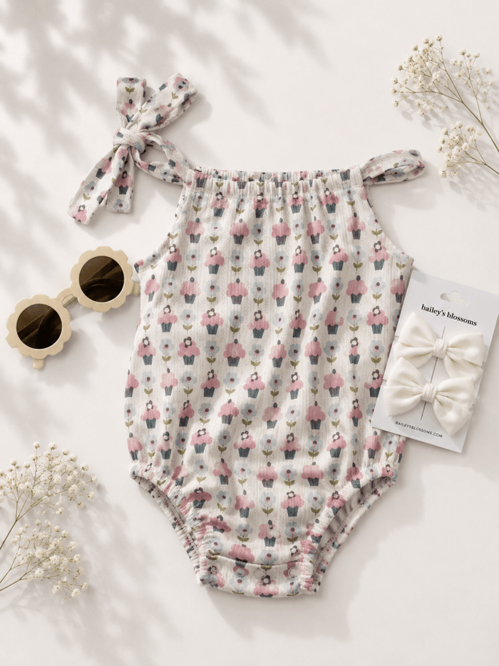 Kimora Bubble Romper - Cupcake product_type - Bailey's Blossoms