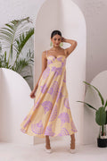 LEMON FLORAL PRINTED DRESS