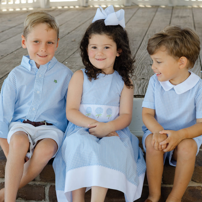 Light Blue Check - Dressy Short Set