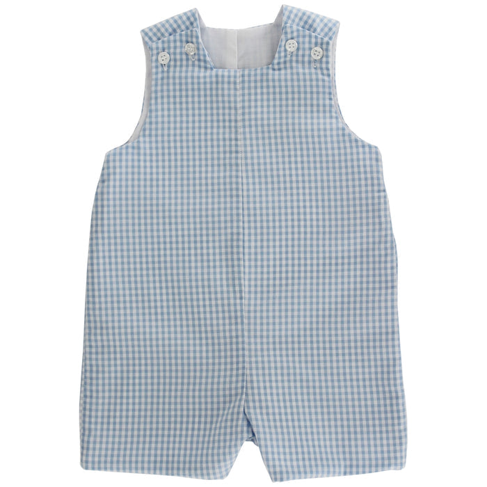 Light Blue Check - John John Short with Tabs