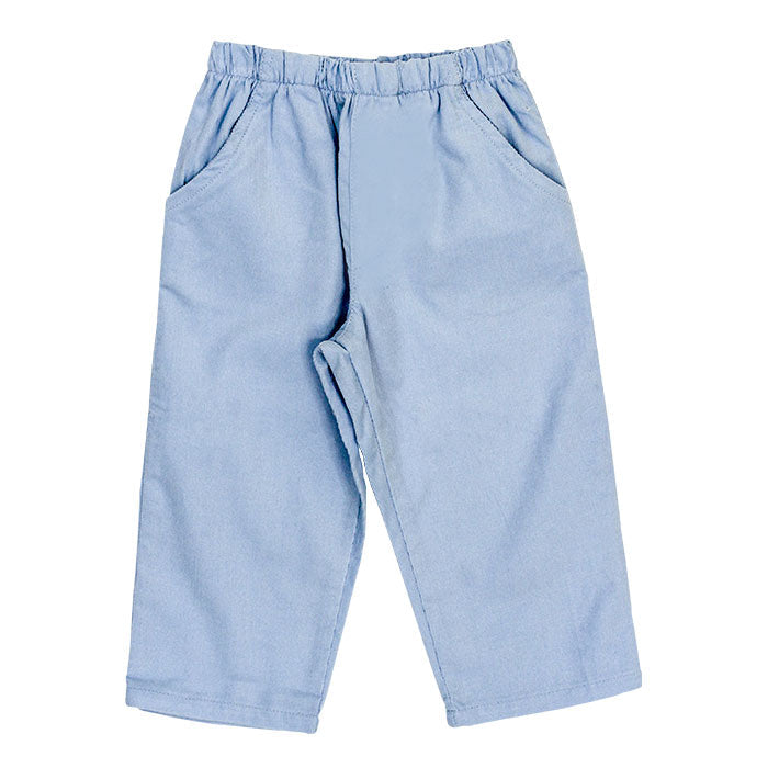 Light Blue Corduroy - Elastic Waist Pants