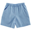 Light Blue Corduroy - Elastic Waist Short