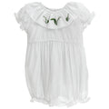 Lily of the Valley - White Girls Romper