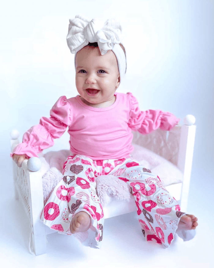 Lina Pleated Bell Bottoms - Sweet Valentine product_type - Bailey's Blossoms