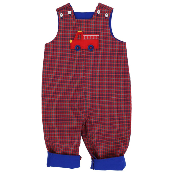 Little Plaid Firetruck - Reversible John-John