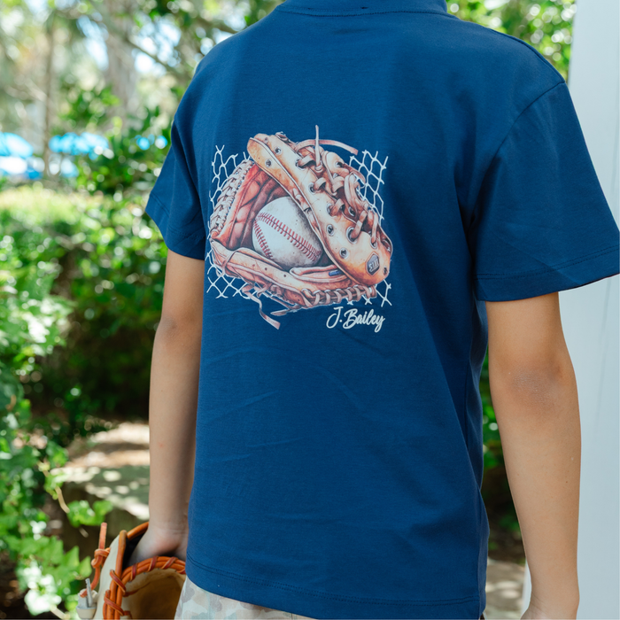 Logo Tee - Baseball on Navy