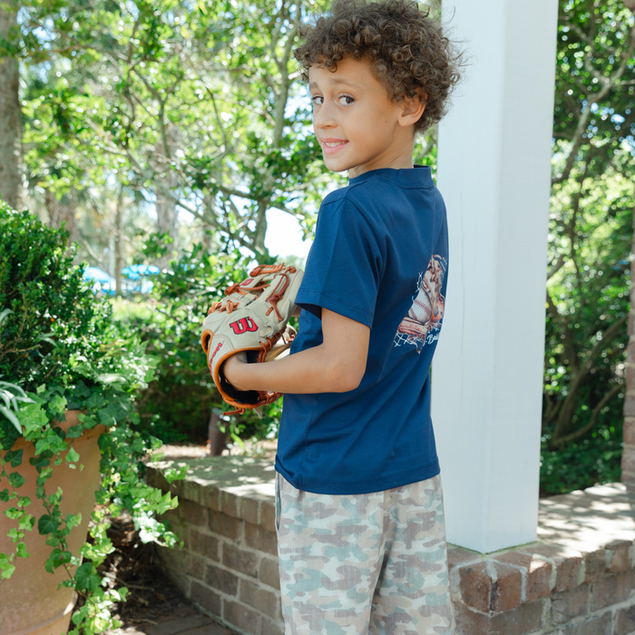 Logo Tee - Baseball on Navy