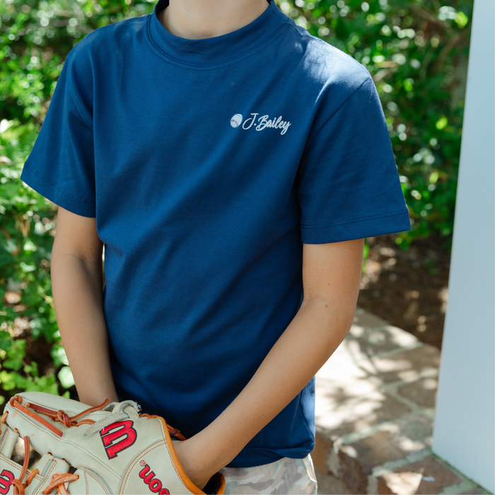 Logo Tee - Baseball on Navy