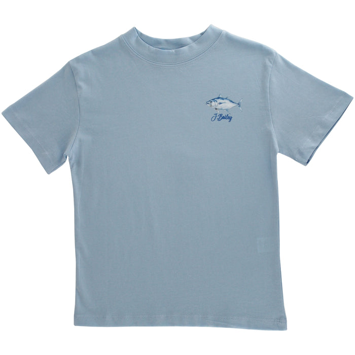 Logo Tee - Fish Trio on Bayberry