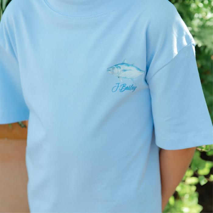 Logo Tee - Fish Trio on Bayberry