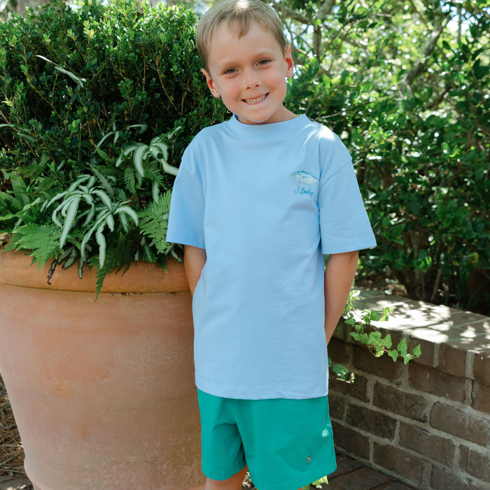 Logo Tee - Fish Trio on Bayberry