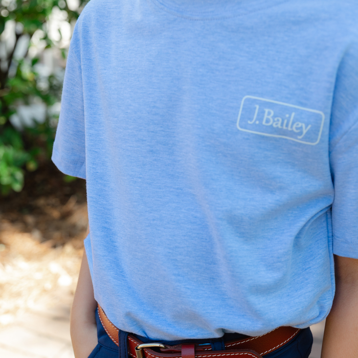 Logo Tee - Retriver on Heathered Blue