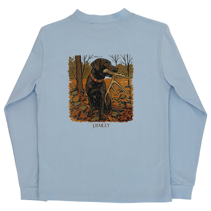 Long Sleeve Logo Tee - Antler Dog/Bayberry