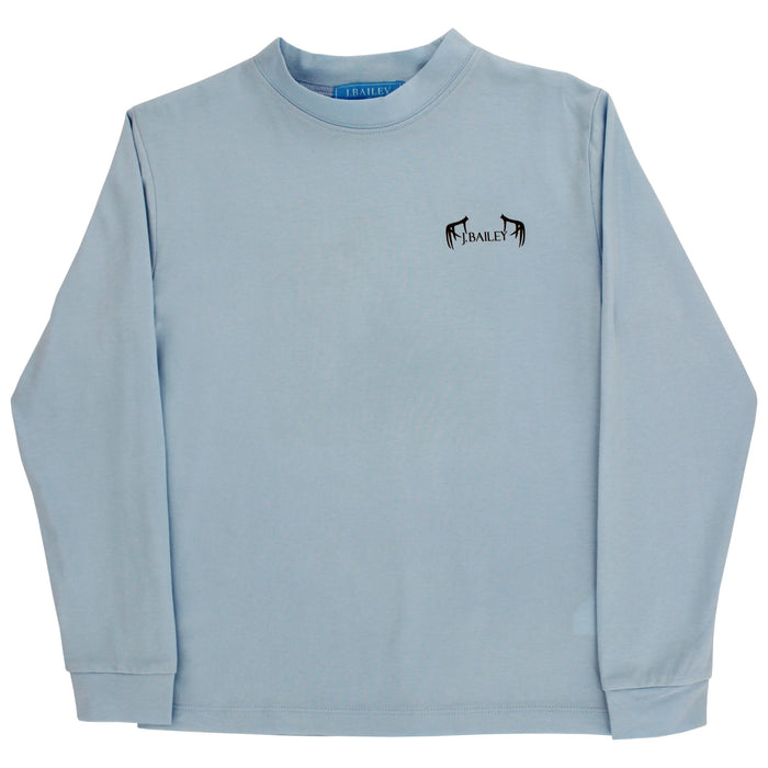 Long Sleeve Logo Tee - Antler Dog/Bayberry