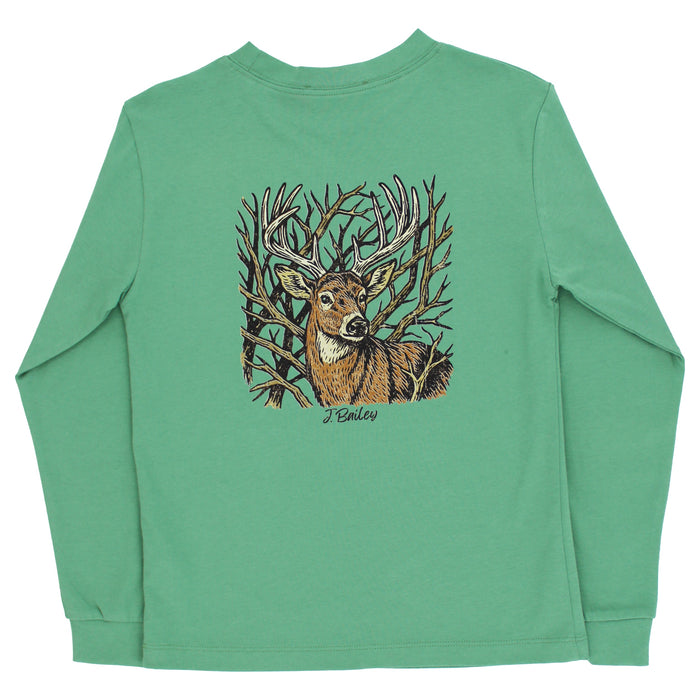 Long Sleeve Logo Tee - Buck/Sage
