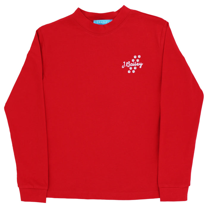 Long Sleeve Logo Tee - Dawg/Red