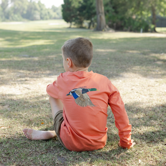 Long Sleeve Logo Tee - Mallard/Rust