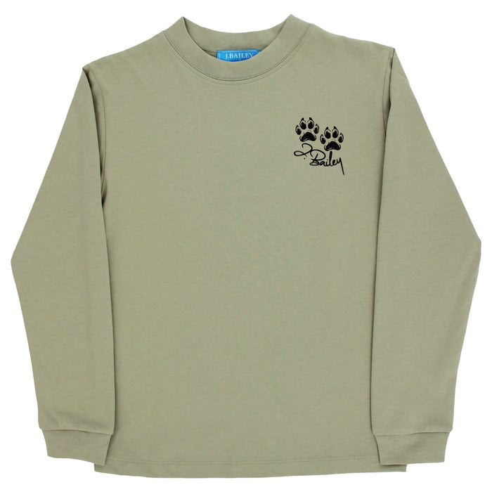 Long Sleeve Logo Tee - Spaniel/Pistachio