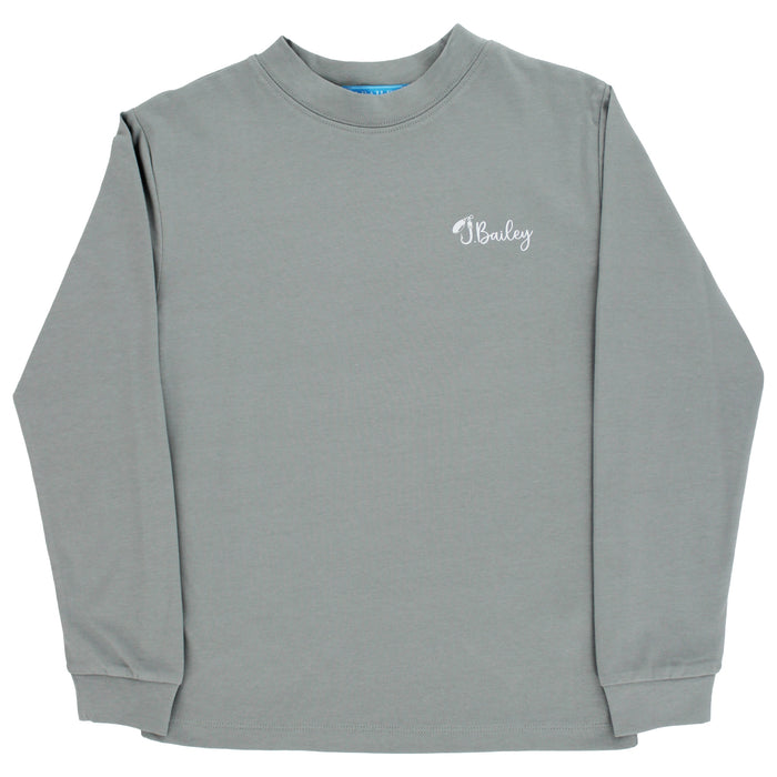Long Sleeve Logo Tee - Trout/Limestone
