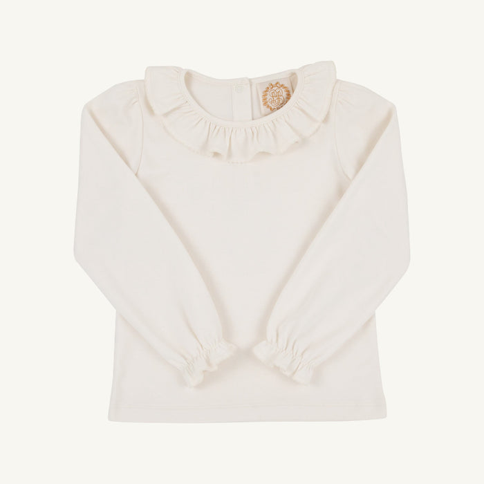 Long Sleeve Ramona Ruffle Shirt Palmetto Pearl