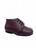 Luccini Wine Scalopped Baby Shoe