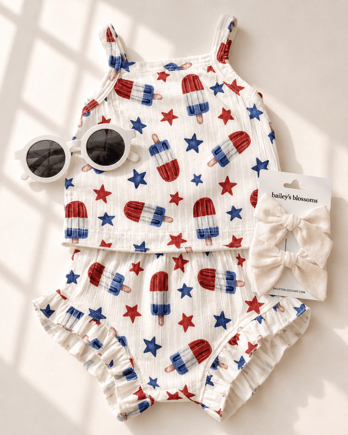 Luna Top & Bloomer Set - Patriotic Popsicles product_type - Bailey's Blossoms