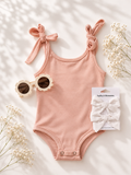 Madden Tie Shoulder Tank Top & Leotard - Honeydew